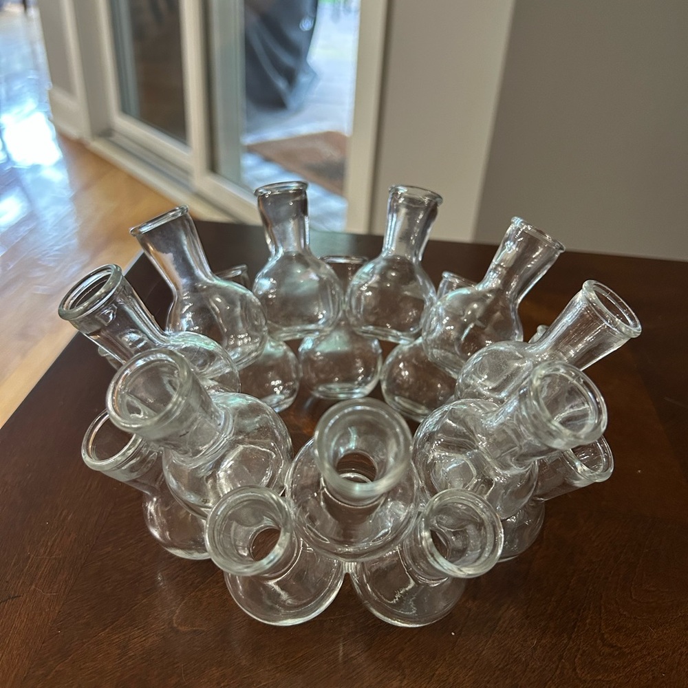 Clear Glass Bud Vase Set